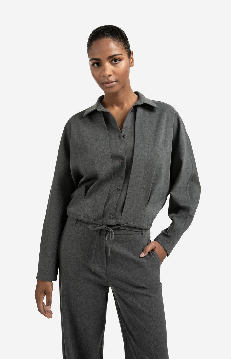 YAYA Blouse Jacket Boxy/ 01-201175-509 ANTHRACITE MELANGE