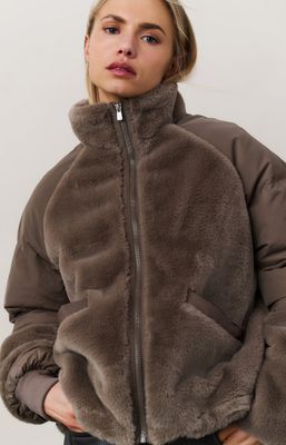 YAYA Jacket Short Soft Teddy/ 02-001062-509 BROWN