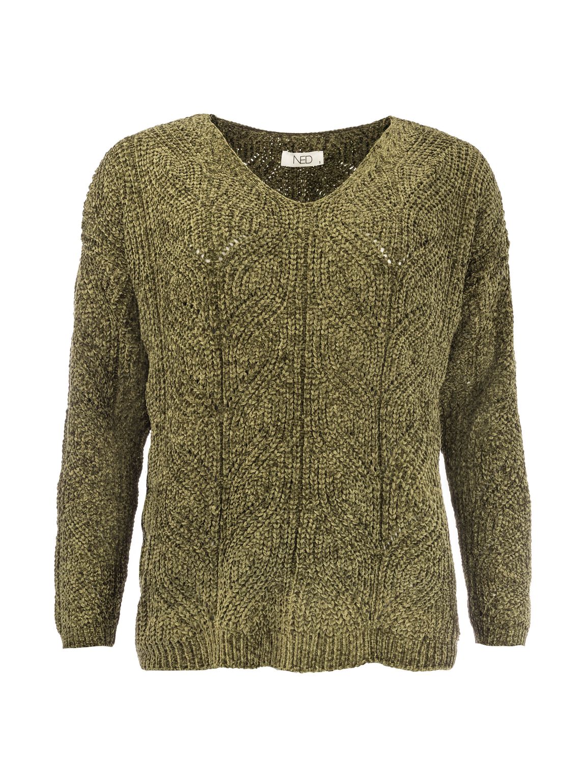 NED Sweater Chenille knit /25W1-U308-01 Dusty Olive