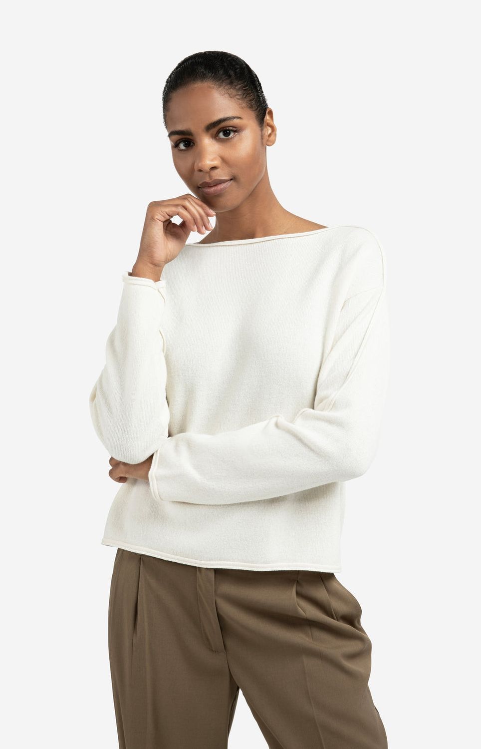 YAYA Sweater Knitted / 01-000489-509 OFF WHITE KNIT