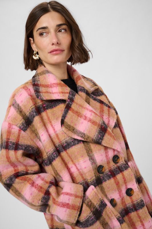 Culture DK Coat / 50112210 Brown/Red Check
