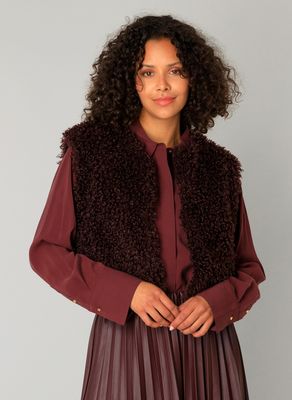 Yest Gilet Caroline Fluffy / 0005774 Dark Bordeaux