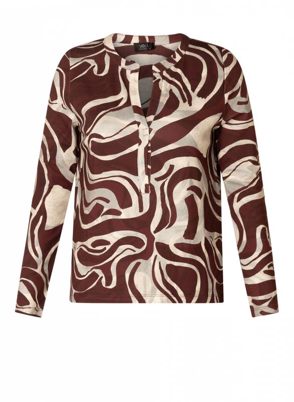 Yest Shirt Raissa / 0005850 Dark Bordeaux/Multi
