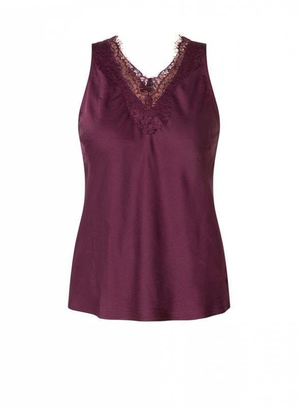 Yest Top Chiara Lace Satin / 0005798 Port