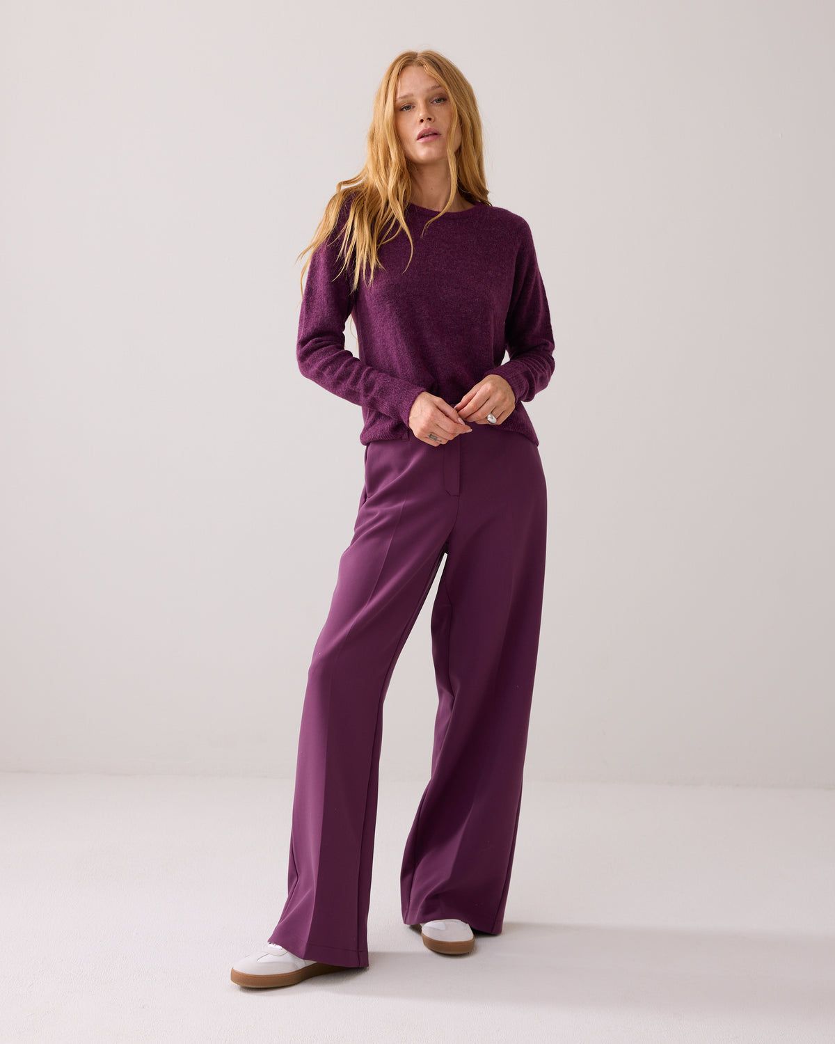 Summum Woman Pants Wide Leg/ 4s2369-11680 Wineberry