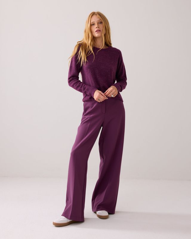 Summum Woman Pants Wide Leg/ 4s2369-11680 Wineberry