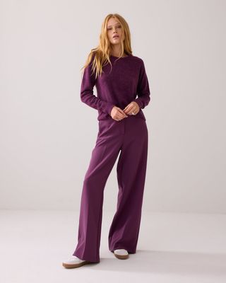 Summum Woman Pants Wide Leg/ 4s2369-11680 Wineberry