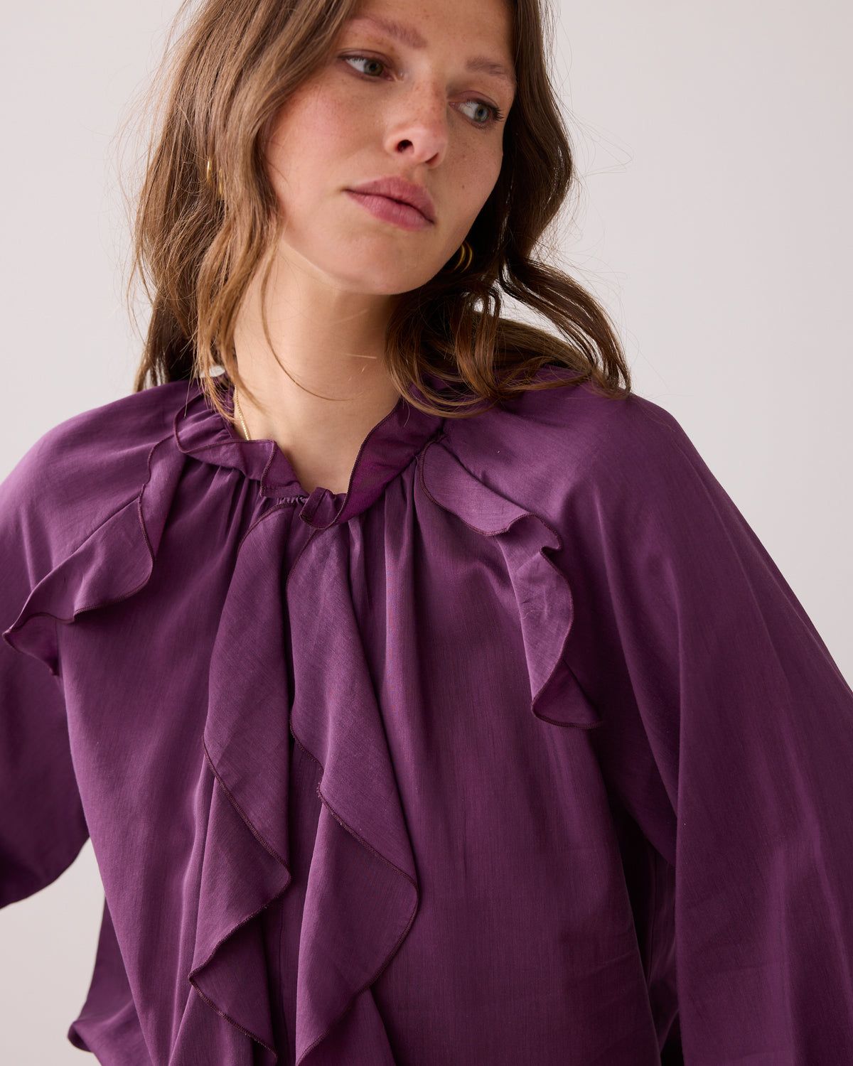 Summum Woman Blouse Ruffle/ 2s3340-12173 Wineberry