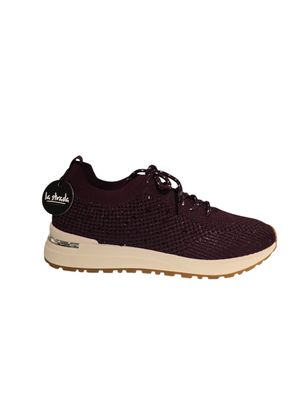 La Strada Sneaker Rhinestone Knitted/ 2404316 Aubergine