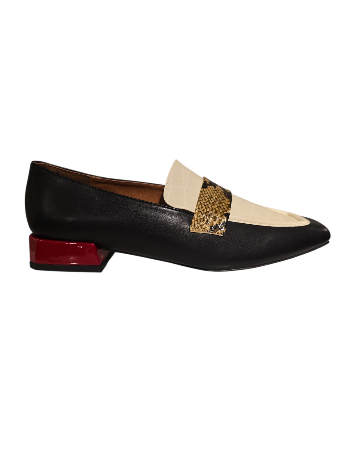 Gioseppo Loafer Laque Snake / 76048 Black