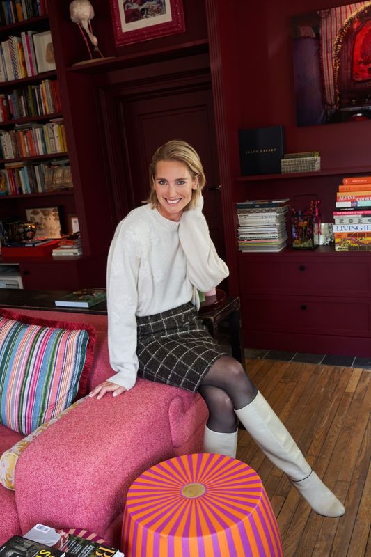 NED Skirt Check / 25W3-NS042-02 Chocolate Brown