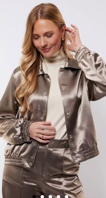C&amp;S Jacket Bomber Satinlook Ilaya /25WOC04 Bronze