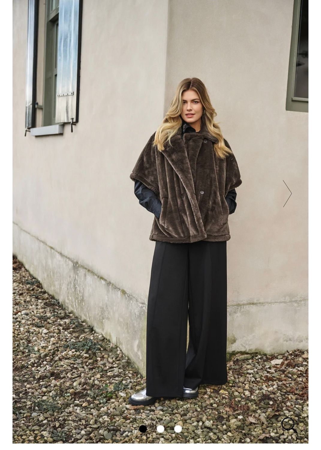 C&amp;S Jacket Furry Orla / 25WZC20 Dark Chocolate