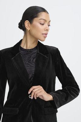 B.Young Blazer Velvet / 20818315 Meteorite