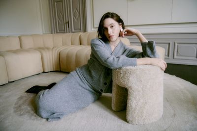 B.Young Cardigan Woolmix /20818229 Mid Grey Melange