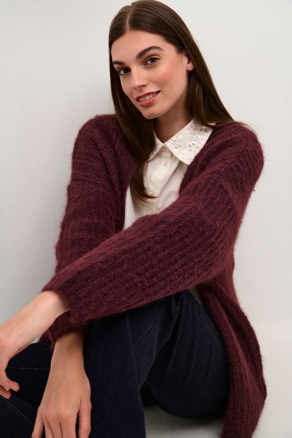 Culture DK Cardigan Open /  50109920 Winetasting Melange