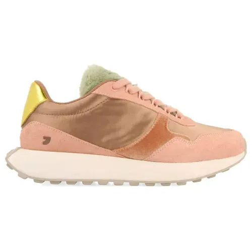 Gioseppo Sneaker Satin Faux Furry Detail  / 76415 Roze