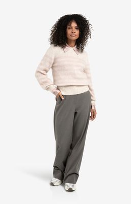 YAYA Pullover Stripe Mohairmix  / 01-000539-510 SHADOW GRAY PINK DESSIN