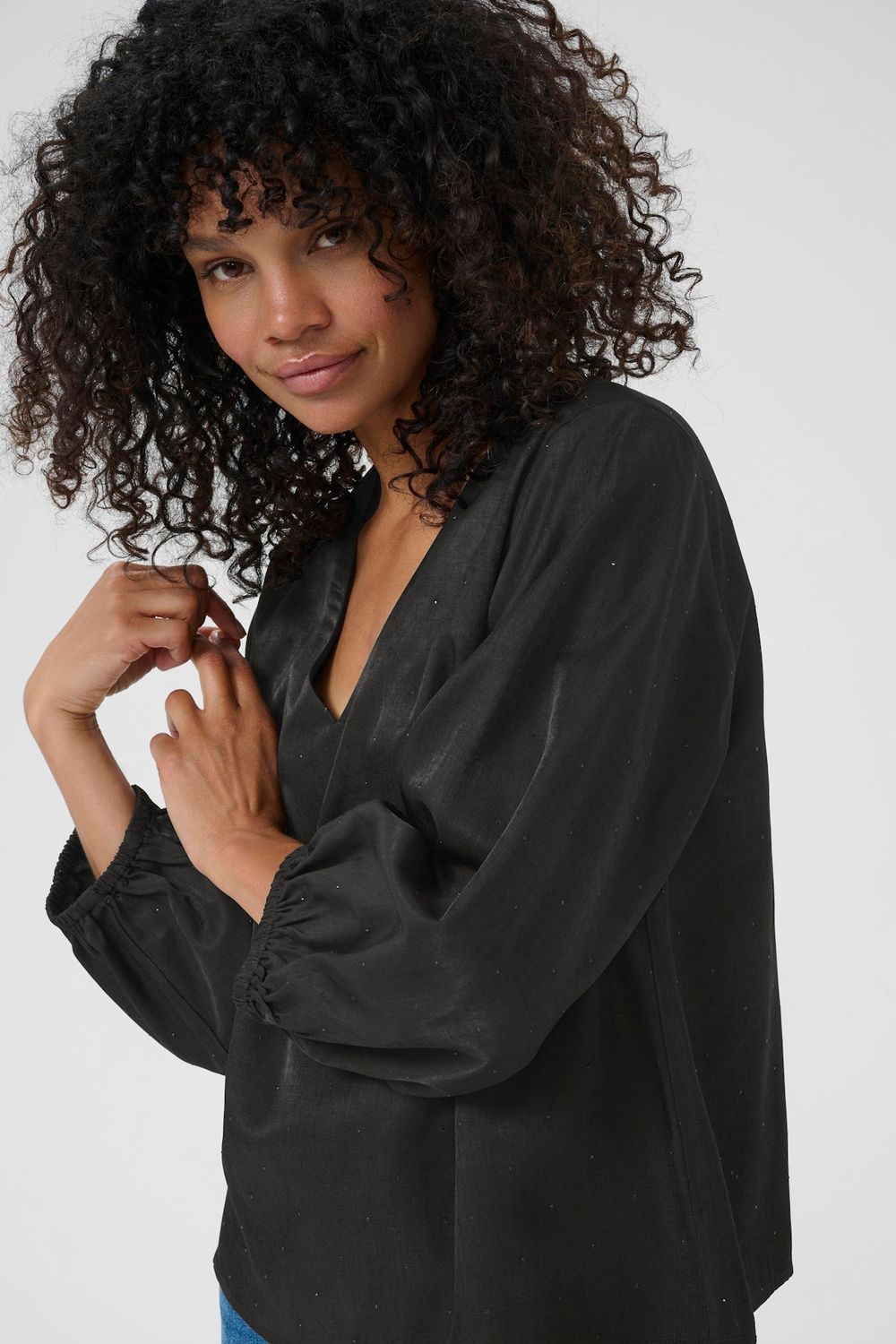Kaffe Blouse Satin / 10510817 Black Deep