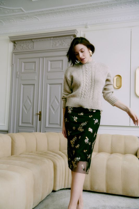 B.Young Skirt Pencil / 20818329 METEORITE AOP