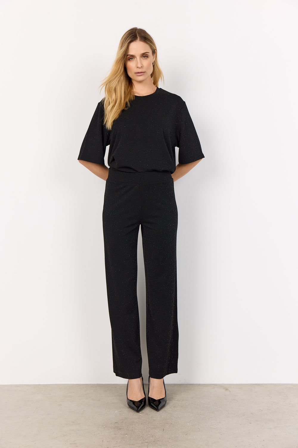 Soya Concept Pants Wide Leg / 27390 9999C BLACK COMBI