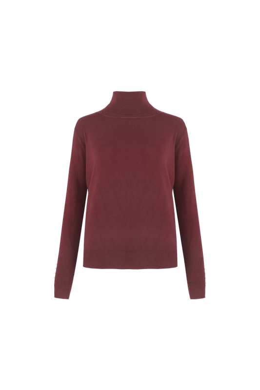 C&amp;S Pullover Knitted / 25WGC03 Amarone Cabernet