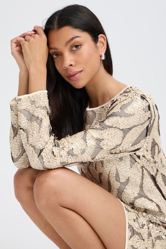 B.Young Dress Pailetten /  20818264 OATMEAL