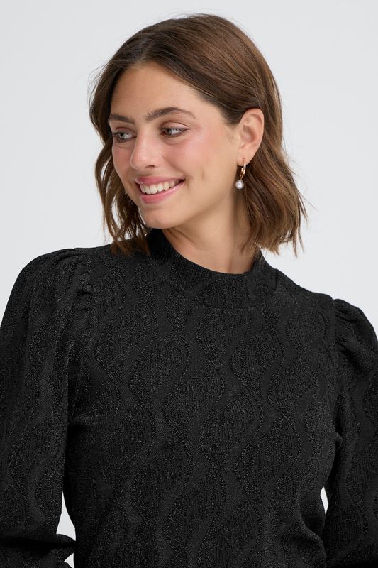 Fransa Blouse/ 20617218 BLACK JACQUARD