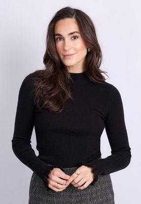 C&amp;S Pullover Astrid knit Viscose/ 25WMC03 Black