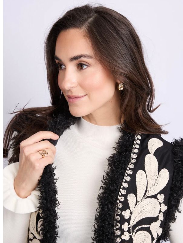 C&amp;S Gilet Giselle Boho/ 25WXC02 Black/Sand