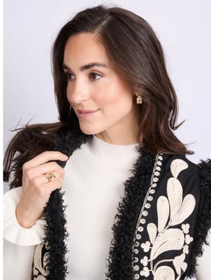 C&amp;S Gilet Giselle Boho/ 25WXC02 Black/Sand