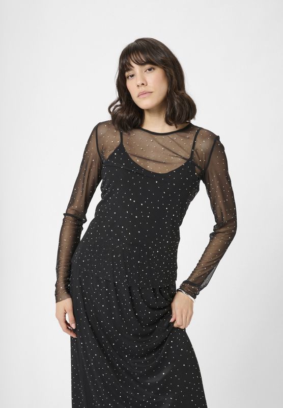 Kaffe Top Mesh Strass / 10510854 Black Coffee