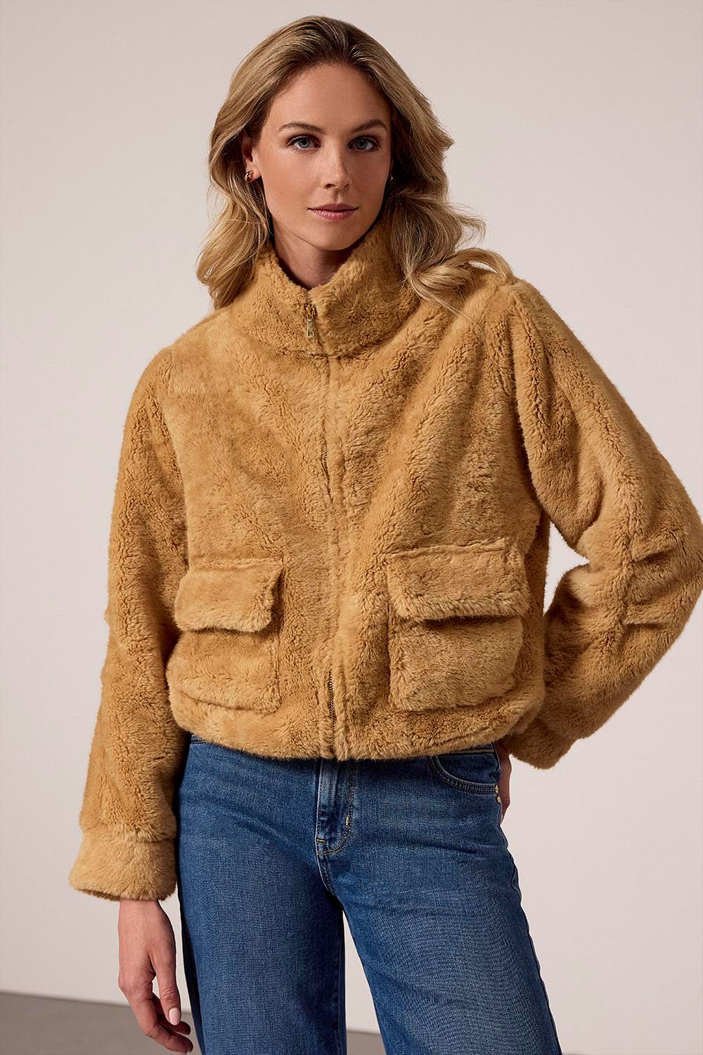 Tramontana Jacket Faux fur/ Q04-18-801 Camel