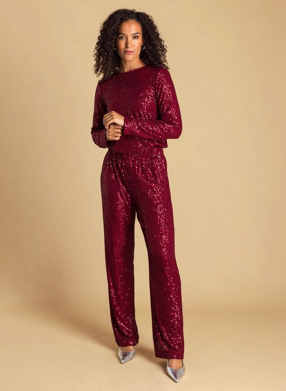 Ivy Beau Top Sequins/ 4200811 Dark Red