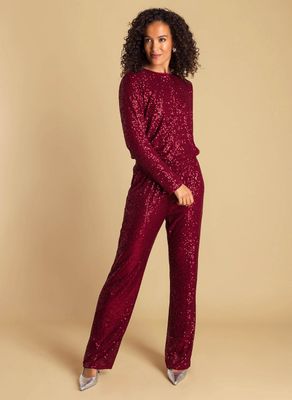 Ivy Beau Pants Sequins/ 4200809 Dark Red