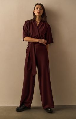 YAYA Jumpsuit Short Sleeve/ 01-349023-511 FUDGE PURPLE