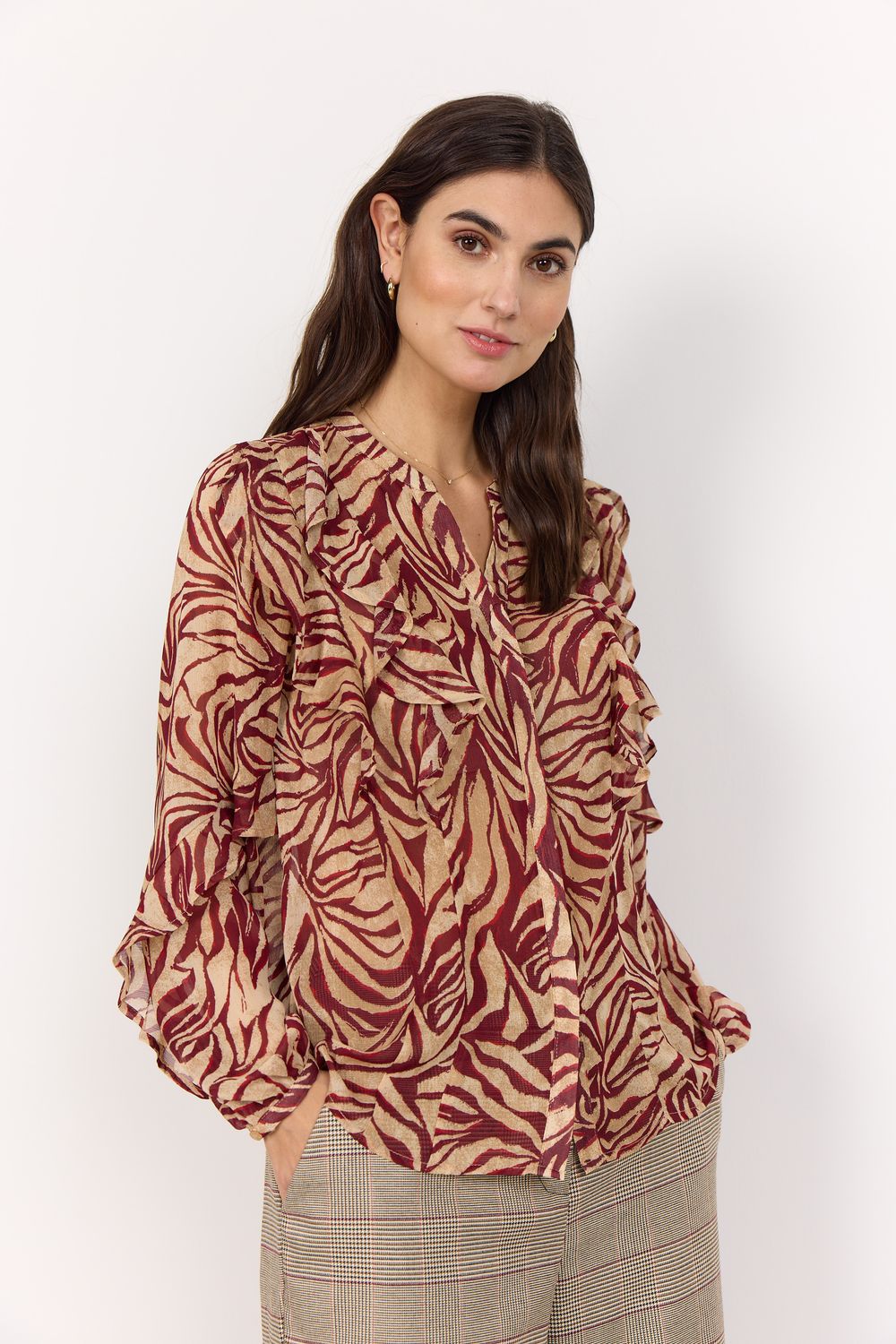 Soya Concept Blouse Print /41408 4780C RED COMBI