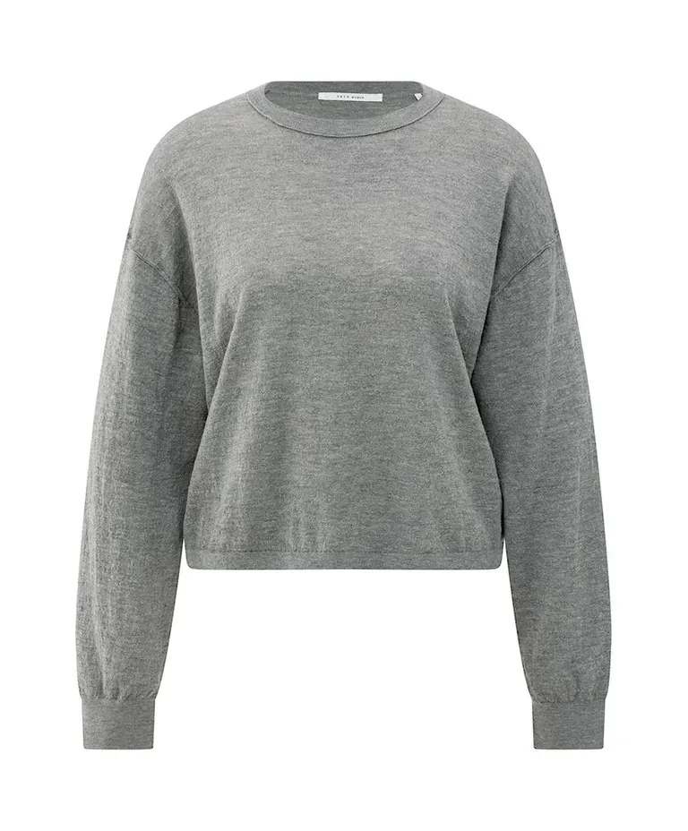 YAYA Sweater Round Neck / 01-000487-508 MEDIUM GREY MELANGE