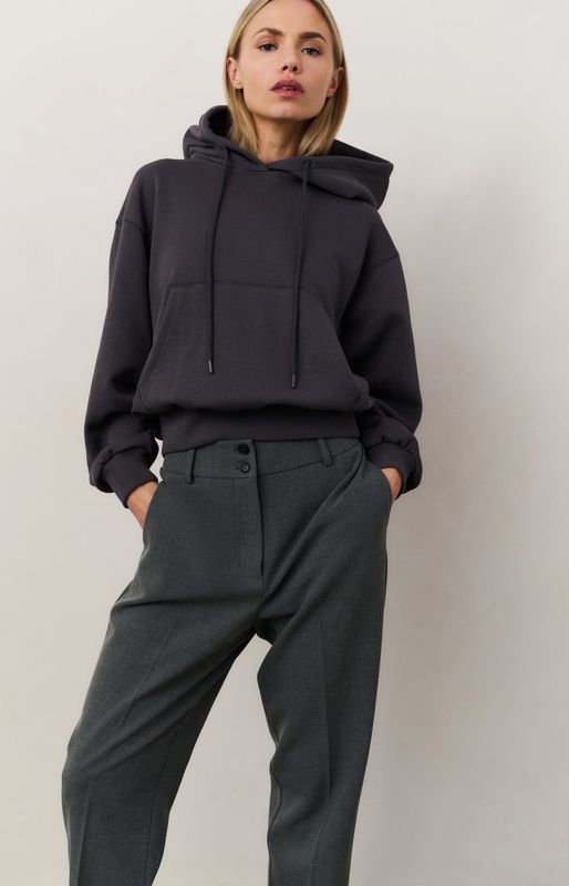 YAYA Hoodie Cotton/ 01-109095-509 OYSTER BLACK