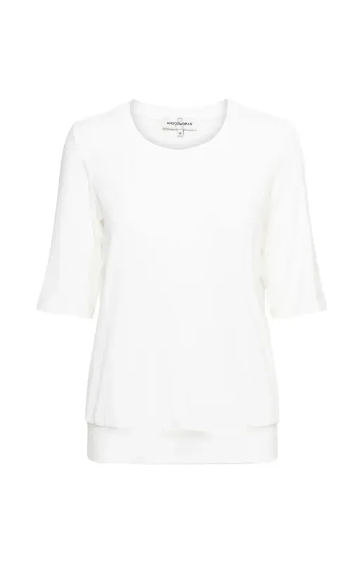 &amp;Co Woman Top / TO279 H-Off White