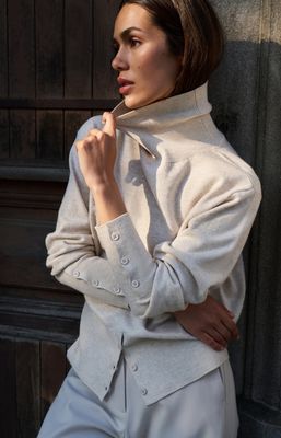 YAYA Pullover Buttondetail / 01-000549-601 HEATHER GREY MELANGE