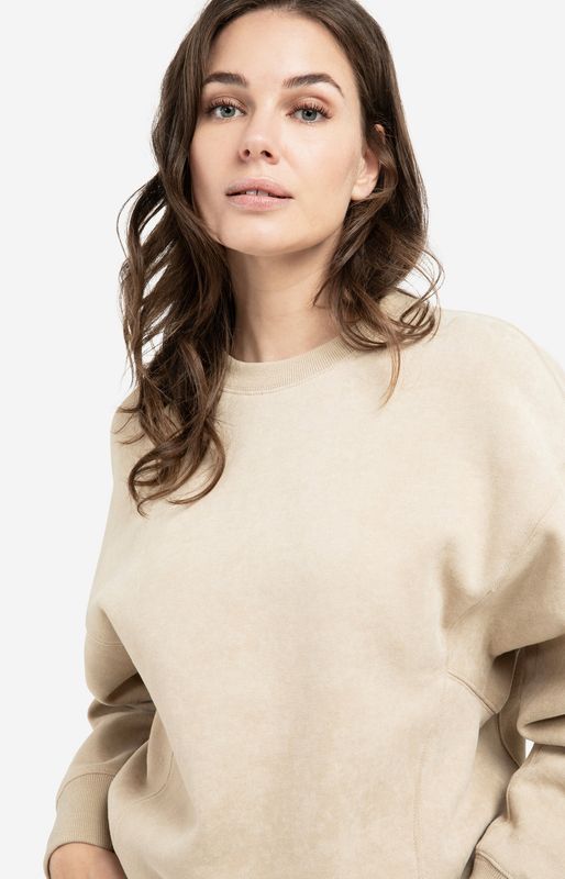YAYA Sweater Boxy/ 01-109106-601 OXFORD TAN BROWN
