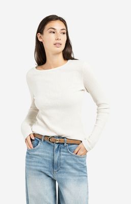 YAYA Shirt Longsleeve Rib / 01-709348-601 SNOWFALL WHITE