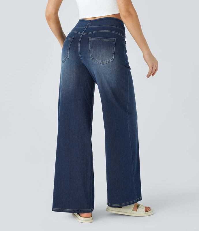 Manonka Jeans Elastic flex Wide Leg / Denim