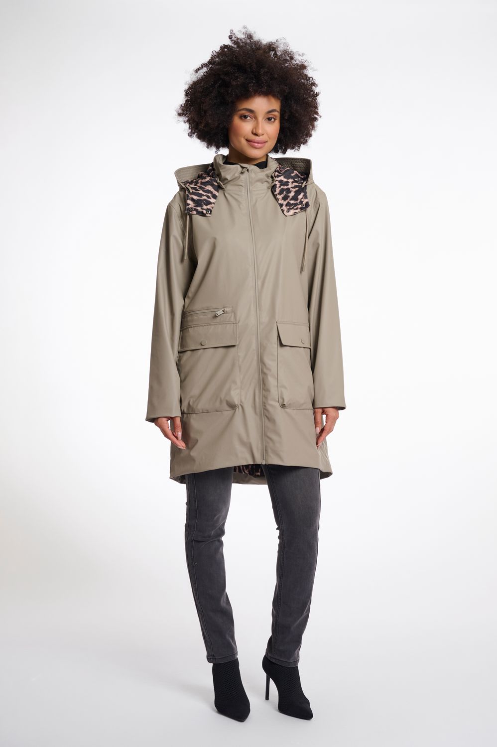 Rino &amp; Pelle Raincoat Leopard  / Dagmar.7002511 Pebble