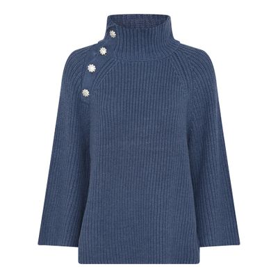 Micha Pullover Strassbutton / 404139 Lavender