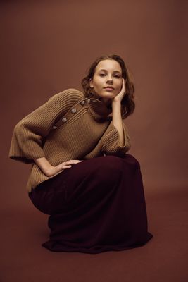 Micha Pullover Strassbutton / 404139 Camel