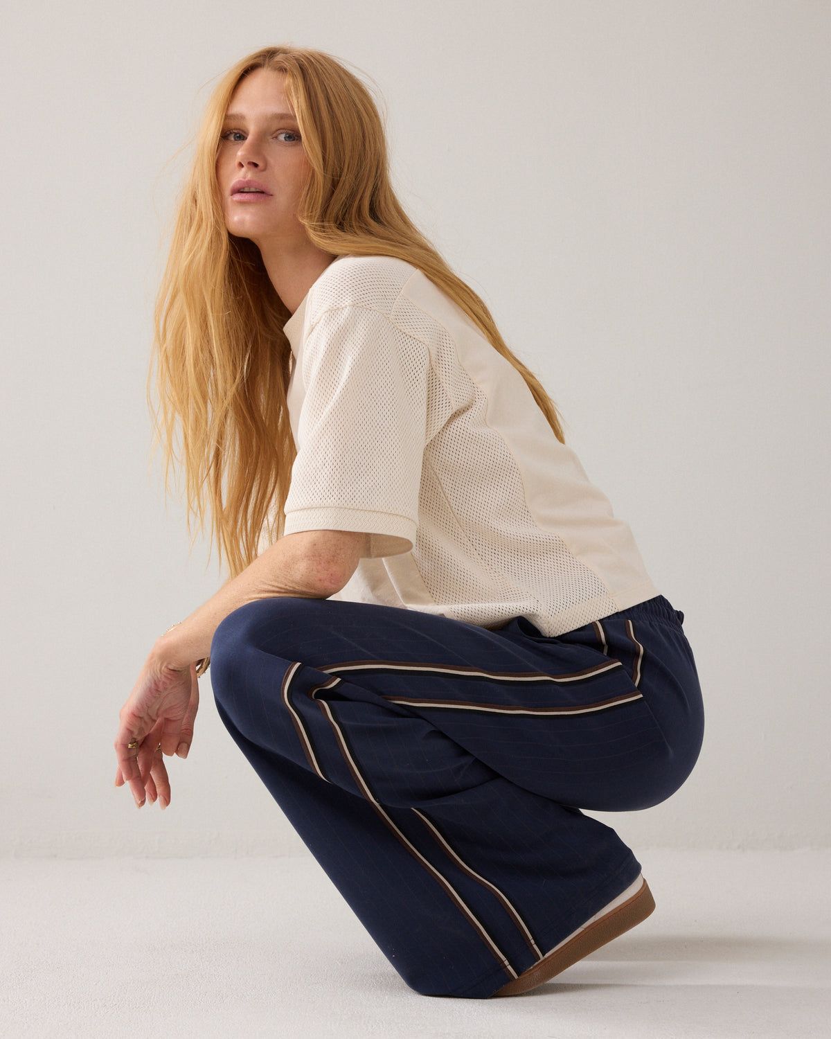 Summum Woman Pants Pinstripe/ 4s2923-30716 Midnight blue