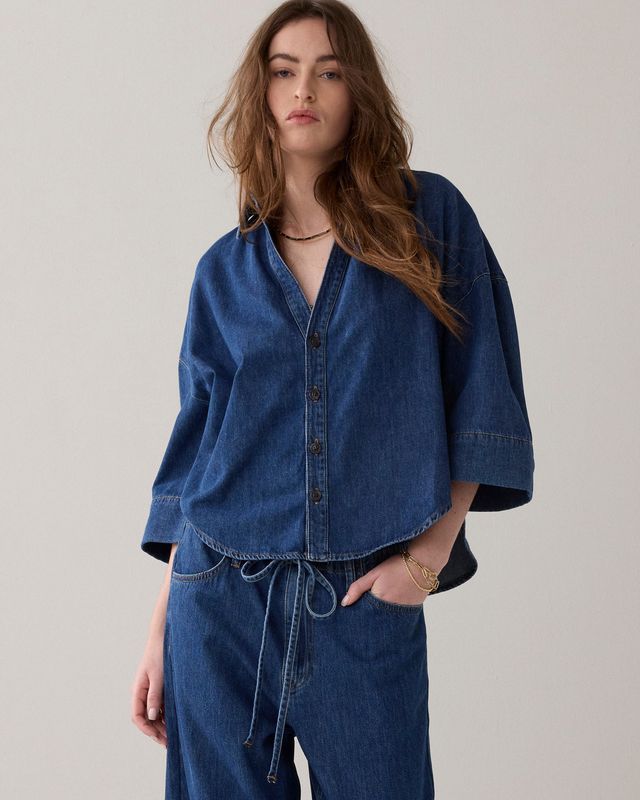 Summum Woman Blouse Kimono / 2s3346-5184 Denim