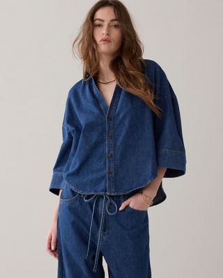 Summum Woman Blouse Kimono / 2s3346-5184 Denim
